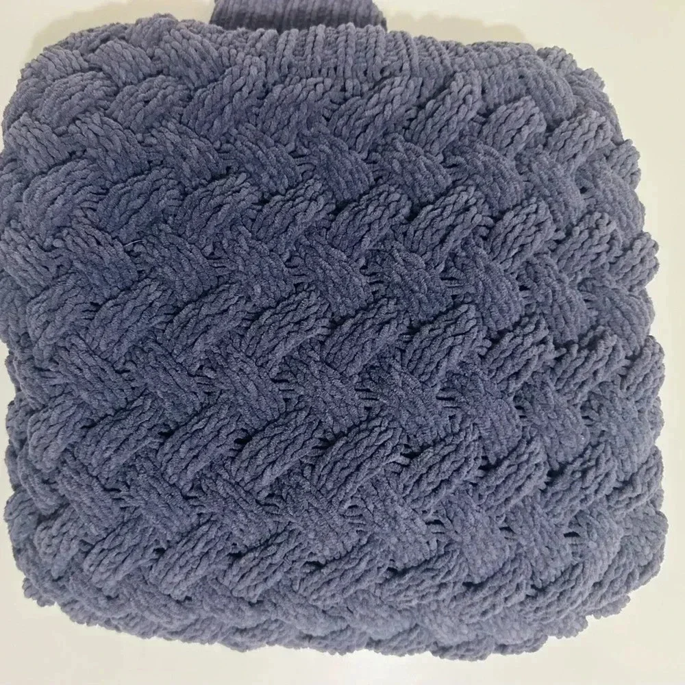 Kendall & Kylie Blue Cowl Turtleneck Sweater with Cable Knit Design